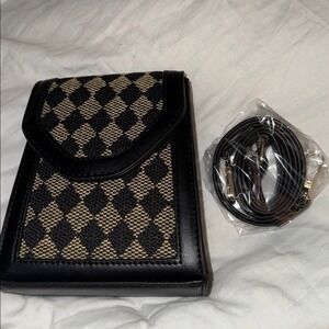 Korean‎ Shoulder Bag Diamond l black Messenger Small trapezoid Rabbit Charm New